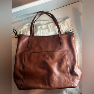 Large Leather Fossil Tote